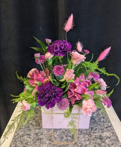 Blooming Elegance Handbag Arrangement Arrangement