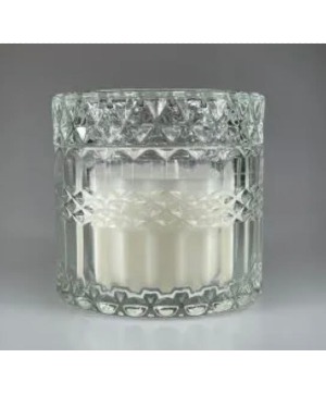 Blooming Orchid Cut Glass Candle 