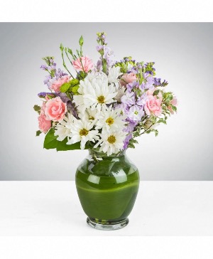 Blooming pastel(vase color may change  Flower arrangement 