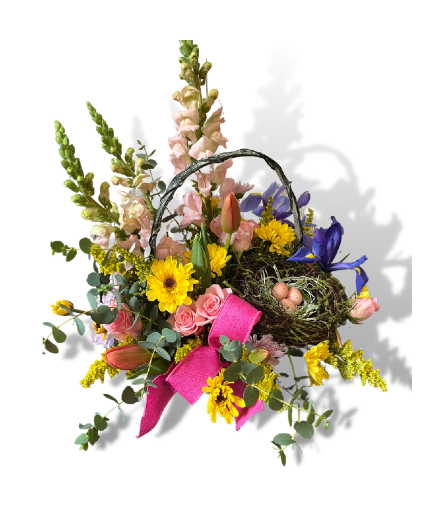 Blooming Spring Basket Arrangement