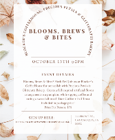 Blooms, Brews, and Bites October 13th Workshop and Collab