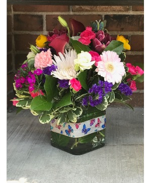 Blooms & Butterflies Vase Arrangement
