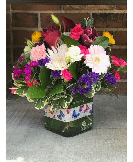 Blooms & Butterflies Vase Arrangement