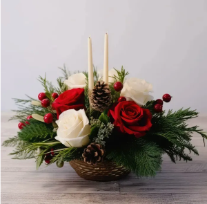 Blossom and Pine Centerpiece 