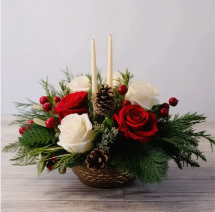 Blossom and Pine Centerpiece 