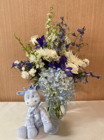Blossom Baby - Blue Vase Arrangement