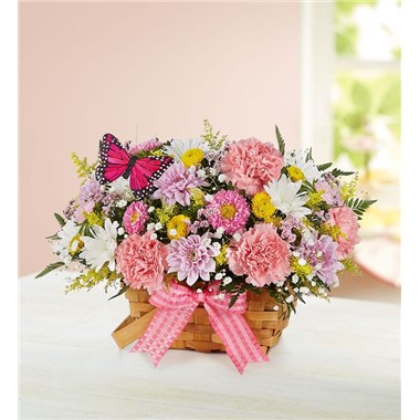 Blossoming Blooms Basket Floral Arrangement