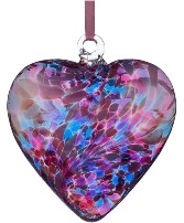 Blown Glass Heart with Stand 