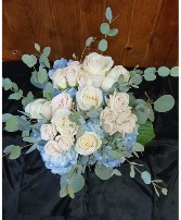 Blue And Blush Wedding Bouquet