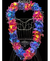 Blue and Red Graduation Lei