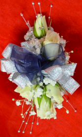 Blue and Silver Corsage-3D 