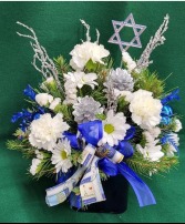 Blue and Silver Night FHF-H001 Fresh Flower Arrangement (Local Delivery Area Only)