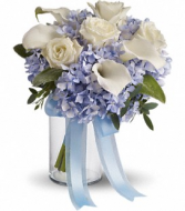 Blue and White Bridesmaid bouquet  