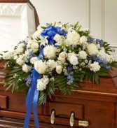 BLUE AND WHITE CASKET 