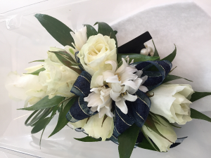 Blue and White Corsage Corsage