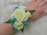 Blue and White Delight Prom Corsage