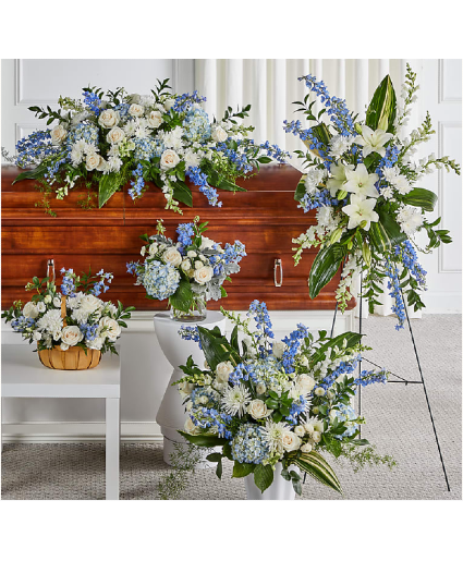 Blue And White Funeral Package