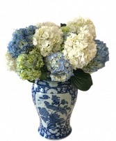 Blue and White Blooming Hydrangea Set  