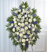 Blue and White Standing Spray