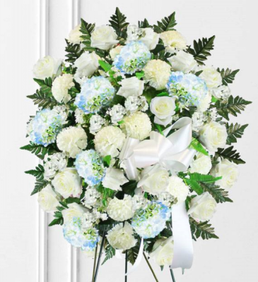 Blue and White Standing Spray