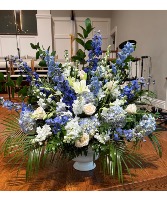 Blue and White Sympathy  Fresh arrangement