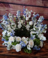 Blue and White Urn Surround Urn Arrangement