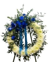 Blue And White  Wreath