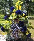 Blue and Yellow Country Time Silk Arrangement 