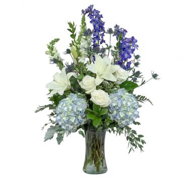 Blue Beauty Arrangement in Vinton, VA | CREATIVE OCCASIONS EVENTS, FLOWERS & GIFTS Blue Beauty Arrangement in Vinton, VA | CREATIVE OCCASIONS EVENTS, FLOWERS & GIFTS