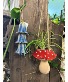 Ceramic blue bells Windchime Mushroom Hanging Planter Combo