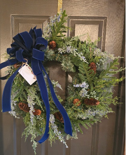 Blue berry Christmas Wreath