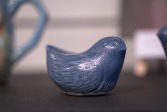 Blue Bird Statuette  Handmade Pottery Piece 