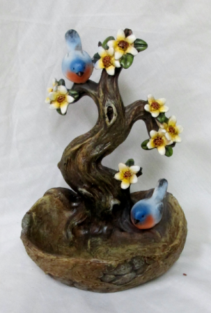 Blue Birds Mini Bird Bath Gift Item