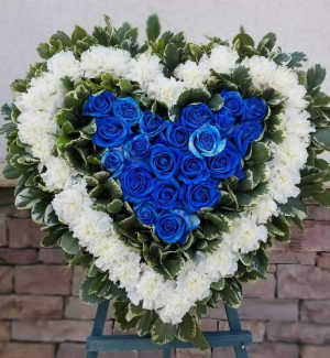 Blue Blue Heart Sympathy Funeral Heart