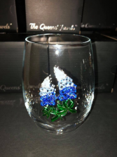 Blue Bonnet Stemless Glass 