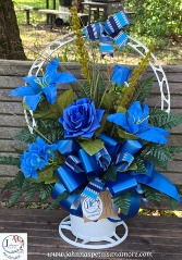 'Blue Boy' Weighted Silk Sympathy Basket  