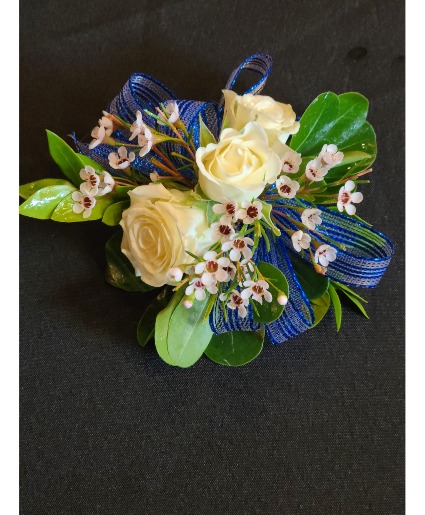 Blue Butterfly Corsage