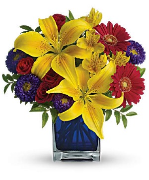 Blue Caribbean Floral Arrangement