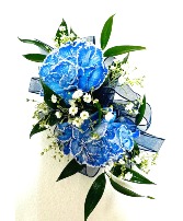 Blue Carnation Wristlet 