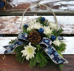 Blue Snowflake  Basket