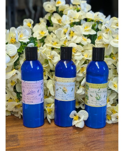 Blue Dragonfly *Brand Goats milk lotion handmade ORDER THROUGH ADD-ON MENU. $50.00 MINIMUM ORDER FOR DELIVERY