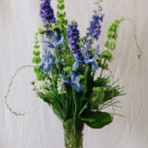 Blue Dreams Delphinium, Iris and More  in Celestial Blue and White