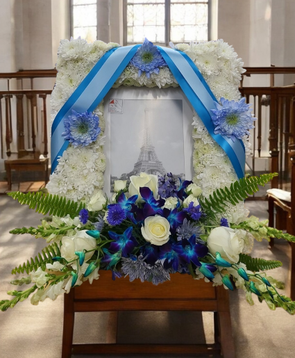 Blue Flower Frame Bouquet 