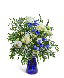 Blue Frost Harmony Flower Arrangement