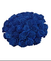 Blue Glitter Roses Wrapped 