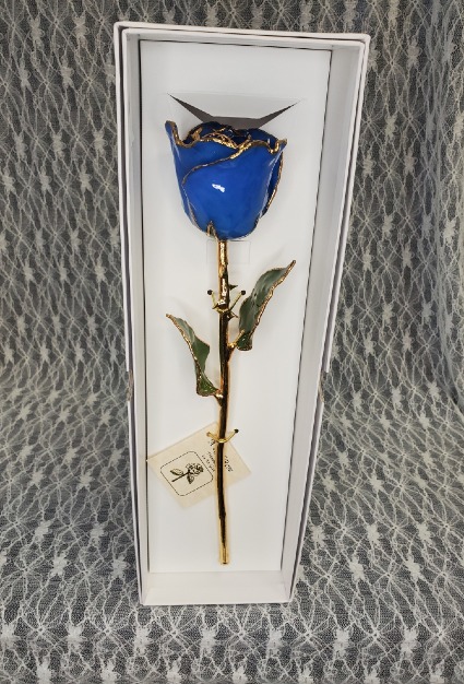 Blue Gold Dipped Rose 