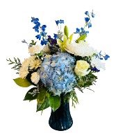 Blue Harmony Vase Arrangement