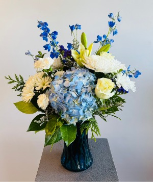 Blue Harmony Vase Arrangement