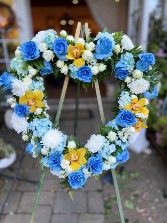 Blue Heart Wreath 