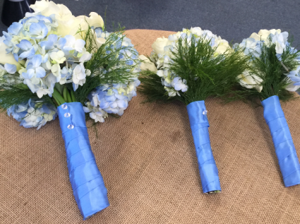 Blue Hydrangea Bridal Bouquet Wedding